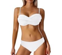 Maillot de Bain Femme 2 Pieces Bikini Sexy Push Up Maillots Deux Pièces Taille Haute Maillots de Bain Ventre Plat Tankini Rembourré Swimwear Beachwear maillot de bain amincissant femme