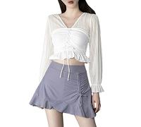 Maillot De Bain Femme 2 Pieces Ensemble 3 Pièces avec Kimono Dentelle Et Volants pour Un Look Romantique Et Élégant A La Plage Bikini Femme 2 Pieces