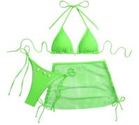 Maillot De Bain Femme 2 Pieces - Maillot De Bain Amincissant Femme Grande Taille Confortable Short Rembourré Leger Tankini Menstruelle Confort Taille Haute Ventre Plat Bikini Sexy Costume Vert S