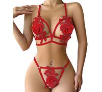 Maillot de Bain Femme 2 Pieces Sexy Triangle Bohème Crochet pour La Plage Maillots de Bain Deux Haut et Bas de Bikini Taille Basse Beachwear de Bain String Ensemble sous-Vêtements de Seduction