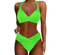 Maillot de Bain Femme 2 Pieces Taille Haute, Haut de Maillot Bandeau Tankini Femme Push Up Maillot Shorty Femme Maillot de Bain 2 Pieces Grande Taille Maillot Sexy Femme