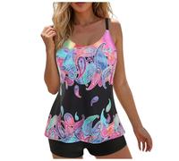 Maillot De Bain Femme 2 Pieces Triangle Ensembles de Bikini Taille Haute pour Femmes Maillots Bain Deux pièces Sportifs Blocs Couleurs Maillots Taille Haute (Multicolour, XXXXXL)