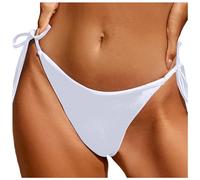 Maillot de Bain Femme Brésilien Bas de Bikini Thong Bikini Slip Cheeky Taille Basse Tanga Swimsuit de Plage Panty