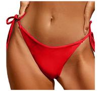 Maillot de Bain Femme Brésilien Bas de Bikini Thong Bikini Slip Cheeky Taille Basse Tanga Swimsuit de Plage Panty
