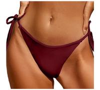 Maillot de Bain Femme Brésilien Bas de Bikini Thong Bikini Slip Cheeky Taille Basse Tanga Swimsuit de Plage Panty