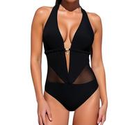 Maillot De Bain Femme,Maillot De Bain Femme Grande Taille,Gilet à Manches Longues pour Femme, Combinaison de Surf, Maillot de Bain pour Femme, Combinaison de plongée, Maillot de Bain (Black, XL)