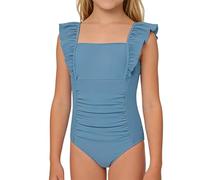 Maillot de Bain Femme Maillot de Bain Une pièce pour Fille,orné Volants et Plis,idéal pour la Plage,la Piscine et Les activités Aquatiques Estivales.