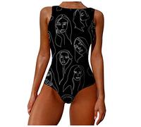 Maillot de Bain Femme Profond Brésilien Gros Forte Ficelle Nue Slip Armatures Kaki Bains Aquagym Asymétrique Paillette Luxe Ciel Integral Intégrée Bretelle Rayé UV 3 Fleuri Lagon Crochet Ampliforme