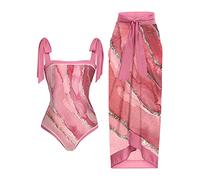 Maillot De Bain Femme Robe De Plage Sexy Imprimé Bikini Ensemble Grande Taille Ventre Plat Maillot De Bain BohèMe Beachwear