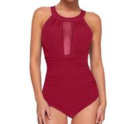 Maillot De Bain Femme Sexy,Maillot De Bain Piscine Femme,Gilet à Manches Longues pour Femme, Combinaison de Surf, Maillot de Bain pour Femme, Combinaison de plongée, Maillot de Bain (Red, XL)