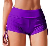 Maillot De Bain Femme- Short De Bain Coupe Slim Coupe AjustéE Fermeture à Lacets Coins Plats IdéAl pour La Plage La Course Le Fitness Et Les Loisirs (sous-Marin Snorkeling)