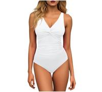 Maillot de Bain Femme Une Pièce Dos Nu avec Coques Coupe Ajustée Couleur Unie Style Élégant Confortable pour Plage Vacances Piscine