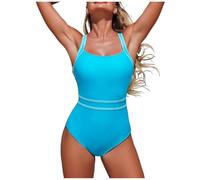 Maillot de bain femme ventre plat maillot de bain sexy push up rembourré une pièce maillot de bain adapté pour les bains de plage maillot de bain triangle col en V rayures fronces maillot de bain une