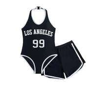 Maillot De Bain Fille 10 Ans-Maillots de Bain Bikini pour Filles avec Short Ensembles Bikini 2 pièces pour Enfants Maillots de Bain Sport (Black- 7-8 Years)