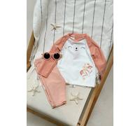 Maillot De Bain Fille 2 Pièces T-shirt Et Pantalon De Protection Uv Calvi Corail 5A