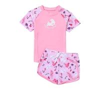 Maillot De Bain Fille 6 Ans 2 Pièces Bikini - Maillot De Bain Imprimé Léopard pour Filles avec Jupe pour Les 2 À 12 Ans Maillots De Bain Mignons pour Enfants (XXXXL)