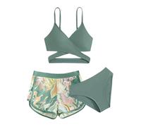 Maillot De Bain Fille 7 Ans Gilet Natation Bebe 1 Enfant 3 de Bain pièces pour Fille, Ensemble Bikini Taille Haute avec Cache-Maillot 5f19