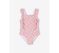 VERTBAUDET Maillot de Bain Fille à Fleurs Rose pâle 10A