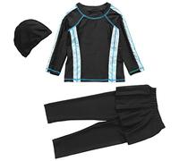 Maillot de bain fille bikini enfants maillots de bain filles maillots de bain conservateurs enfants musulmanes couverture complète filles maillot de bain d'été modéré vêtements bébé tante, Noir , 2
