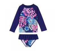 Maillot de Bain Fille Deux pièces Bikini Manches Longues Cache Maillot imprimé Sexy 2 8 Ans Plage Piscine été Tenue Bikini Fille Mode (Purple, 90)