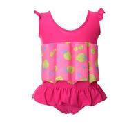 Maillot de Bain Flottant Enfant Fille Imprimé à Manches Courtes Costume de Bain Piscine Plage Enfant Maillot de Bain Bouée Intégré avec Des Bâtons de Flottabilité pour Natation Débutant Training 2026