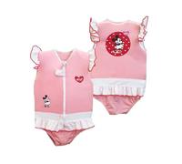 Maillot de Bain Flottant pour garçon et Fille : Madame - Maillot bouée - Gilet Flottant Confortable pour la Sécurité et l'Apprentissage de la Natation (Rose, Taille 4 (17/19kg))