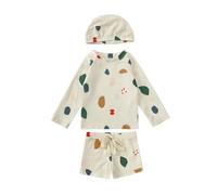 Maillot De Bain Garcon 10 Ans Piscine,Maillot De Bain Trois PièCes pour Enfants GarçOns Rash Guard Maillots De Bain Floraux Maillot De Bain pour Tout-Petits avec Bonnet De Bain