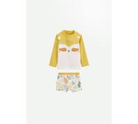Maillot De Bain Garçon 2 Pièces T-shirt De Protection Uv Et Boxer Baroudeur Jaune 12M