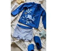 Maillot De Bain Garçon 2 Pièces T-shirt De Protection Uv Et Boxer Brasilia Bleu 3A