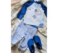 Maillot De Bain Garçon 2 Pièces T-shirt Et Pantalon De Protection Uv Brasilia Bleu 12M