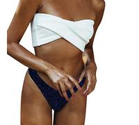 Maillot De Bain Grain Sable 2 PièCes Grande Taille Femmes Bikini irrégularité Maillot de Bain Corps Split of Light Swimwears Tankinis Set Bikini String Femme 2 Pieces (Blue, M)