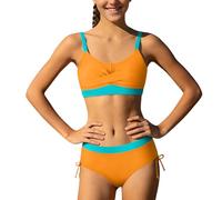 Maillot de Bain Grande Taille Fille, Maillot de Bain Deux pièces pour Adolescentes Haut coloré et Bas Assorti pour Filles idéal pour la Plage et la Piscine en Saisons Chaudes