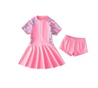 Maillot de Bain Grande Taille Fille, Maillot de Bain Deux pièces pour Filles Ensemble Estival Confortable et élégant pour Jeunes Enfants et Adolescentes