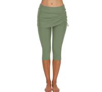 Maillot de Bain Haut Maillot de Bain Femme Leggings pour Femmes 2025 Taille Haute Découpés Yoga Léger Confortable Pantalons Courts Solides Doux Pantalons Femme 2 Pieces Sexy (JN,XXL)