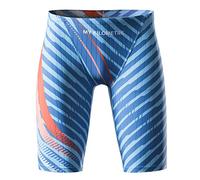 Maillot de Bain Homme Jammer - Jammers de Natation Solides, Endurance, Résistants au Chlore, Séchage Rapide, pour Entraînement et Compétition（Bleu M）