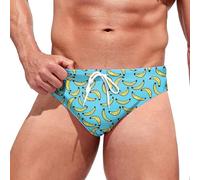 Maillot de Bain Homme - Mini Maillot de Bain Push up Bikini Short de Bain Taille Basse Serrage Nylon et Spandex Short de Bain avec Avant Tie pour Plage Piscine