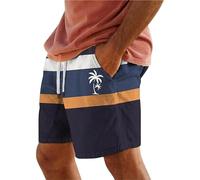 Maillot de bain Homme Short Piscine Mer Séchage Rapide Surf Grande Taille avec Imprimé Boxer Signé Hawaïen avec Cordon de serrage et Poches Plage Chaussettes Natation Vacances Imperméables, jaune, 6XL