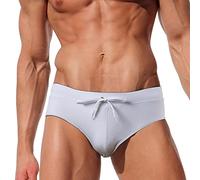 Maillot de Bain Homme Slip Confortable Vitesse séchage Mens Double Briefs Mesh Fesses Lifting String Mesh Respirant Lace Up Maillot de Bain