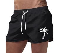 Maillot De Bain Homme Sport Zippées Short Boxer avec Cordon Réglable Élastique Motif Bermuda Serrage Surf Shorty Grande Taille Shorts Hawaien Calecon Piscine Et Doublure