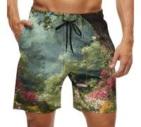 Maillot de Bain Homme Swing Old Tree Forests, Short de Plage avec Doublure en Mesh, Style athlétique