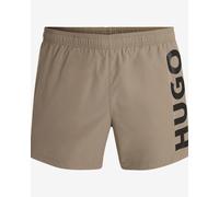 HUGO Short de bain à séchage rapide et logo imprimé vertical - Style ABAS, 50513979 Marron S