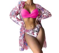Maillot De Bain Leopard Femme Bain Burkini Manche Asymétrique Nu Gamme Long Shirt Affinant Pudique Passer Croisé Bretelles Paillettes Pale Femmes Coton Georgina Style