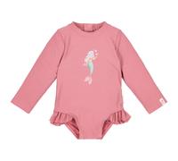 Maillot de bain manches longues 1 pièce à volants dreamy pink (3-4 ans)