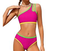 Maillot de Bain Menstruel 2 Pièces Ado Fille, Ensemble Bikini Shorty et Tanga Menstruel Adolescentes, Tenue de Plage Natation Piscine Mode Plage pour 7-16 Ans, Maillot de Bain Fille Été Beachwear