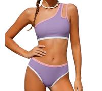 Maillot de Bain Menstruel Bikini 2 Pièces Ado Fille, Ensemble Bikini et Shorty Menstruel Adolescentes, Tenue de Plage Natation Piscine pour 7-16 Ans, Maillot de Bain Fille Été Beachwear
