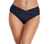 Maillot de Bain Menstruel, Culotte Menstruelle, Fuite Menstruation Bas de Bikini Femme Short de Bain Absorbant Short de Bain Taille Haute Amincissant Gainant Ventre Plat Période (01 Marine, XS)