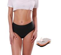 Maillot de Bain Menstruel Femme Absorbant Antifuite et Anti Odeur Bas de Maillot de Bikini Taille Haute Maillot de Bain Short Culotte de Bain Menstruelle Flux Léger à Modéré