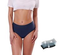 Maillot de Bain Menstruel Femme Absorbant Antifuite et Anti Odeur Bas de Maillot de Bikini Taille Haute Maillot de Bain Short Culotte de Bain Menstruelle Flux Léger à Modéré