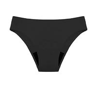 Maillot de Bain Menstruel Flux Abondant Femme, Culotte Menstruelle, Maillot de Bain Menstruel Adolescente, Fuite Menstruation Bas de Bikini Short de Bain Absorbant Taille Haute Noir, 3XL