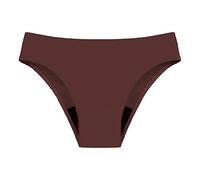 Maillot de Bain Menstruel Flux Abondant Femme, Culotte Menstruelle, Maillot de Bain Menstruel Adolescente, Fuite Menstruation Bas de Bikini Short de Bain Absorbant Taille Haute Brun, M